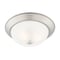 Designers Fountain 13in 2-Light Pewter Interior Ceiling Light Flush Mount with Etched Glass Shade 1257M-PW-W - alternate 1